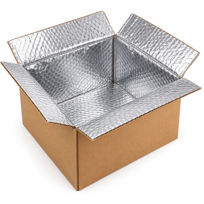 Reflective insulated box liner